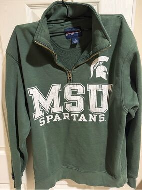 Jansport Green MSU Spartans Quarter-Zip Pullover